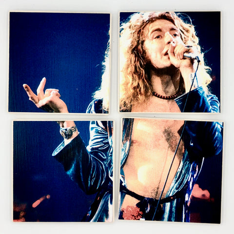 LED ZEPPELIN - Robert Plant rocking' a blue kimono